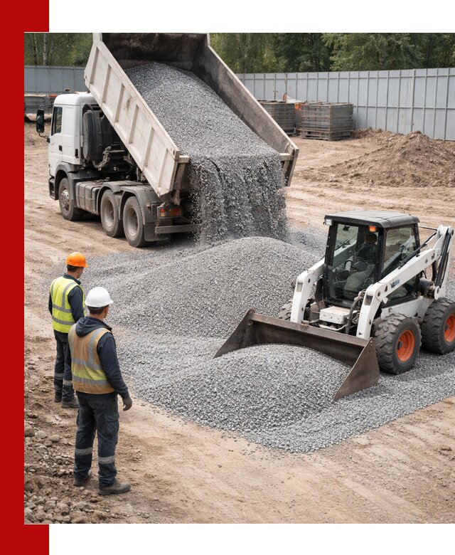 Доставка и продажа гранитного щебня фракции 0-5 в Иркутске