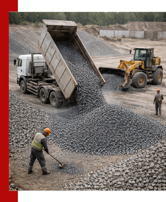 Щебень габбро-диабаз фр. 5-20 с доставкой в Иркутске