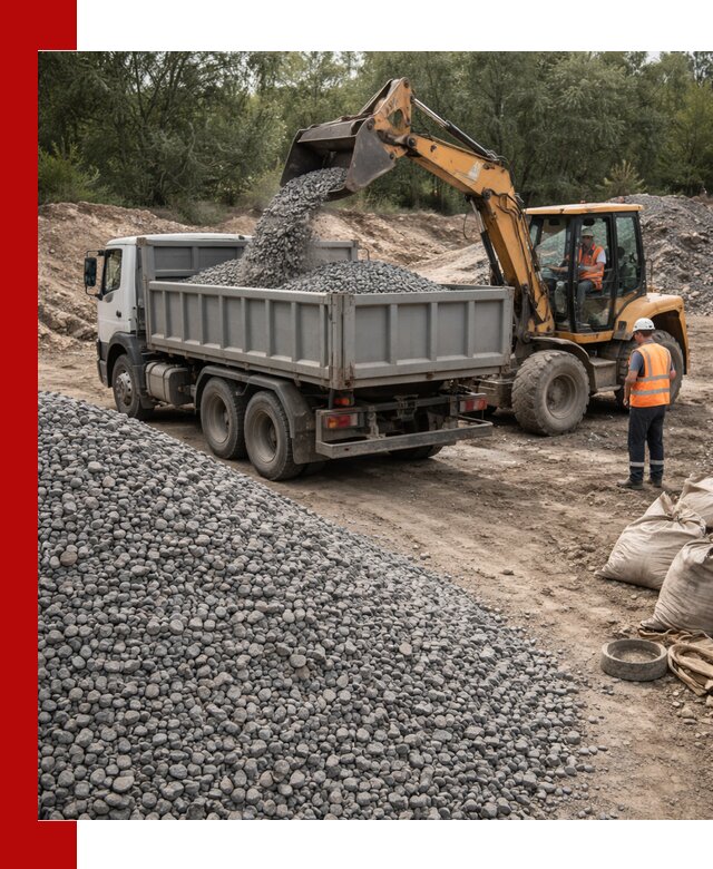 Доставка гравийного щебня в Иркутске оптом и в розницу