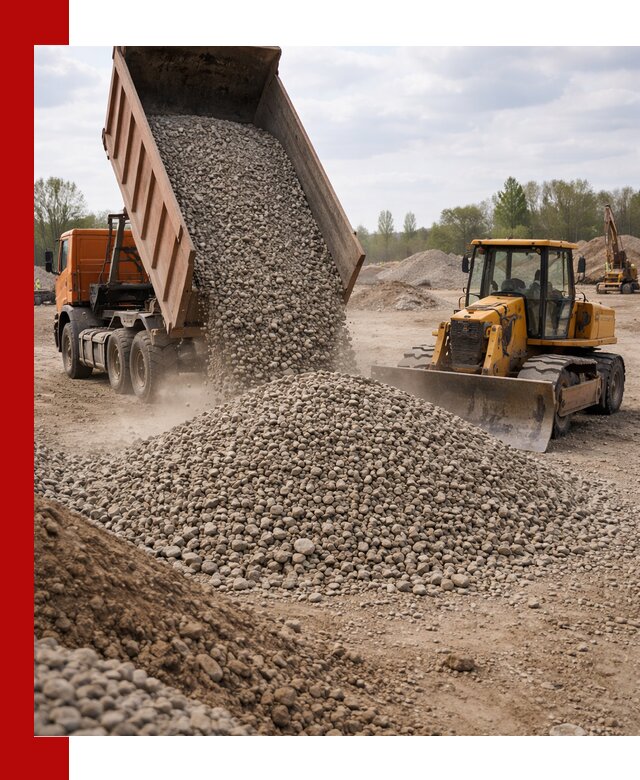 Доставка гравийного щебня фракции 40-70 в Иркутске