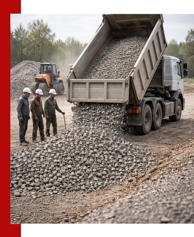 Доставка гравийного щебня фракции 70-120 в Иркутске