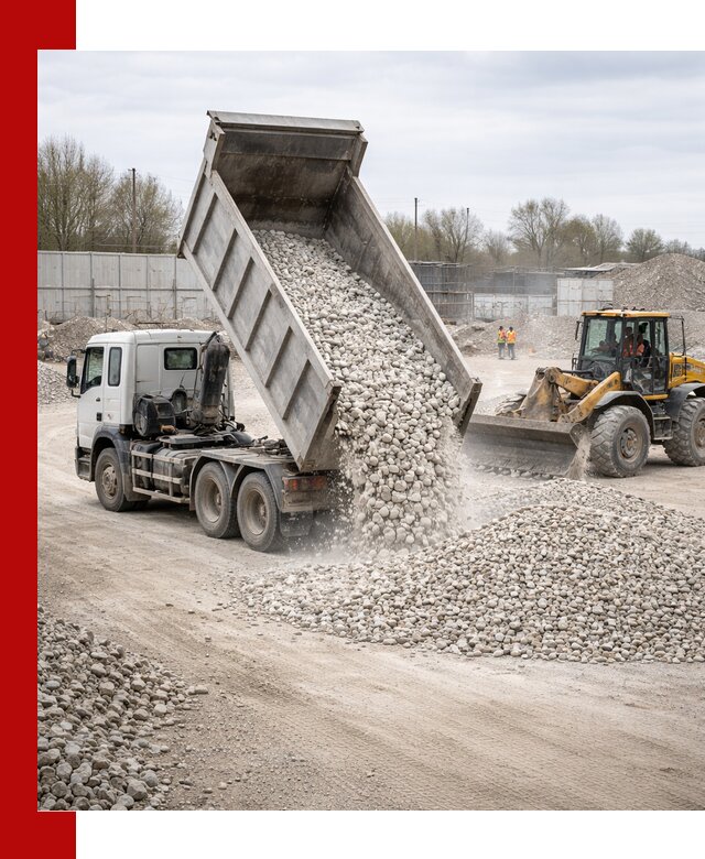 Доставка и продажа известнякового щебня в Иркутске