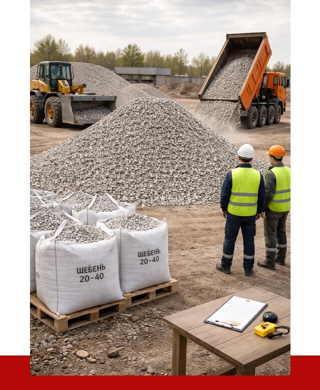 Известняковый щебень 20-40 в Иркутске от 2188 р. ПРОНЕРУДРкт