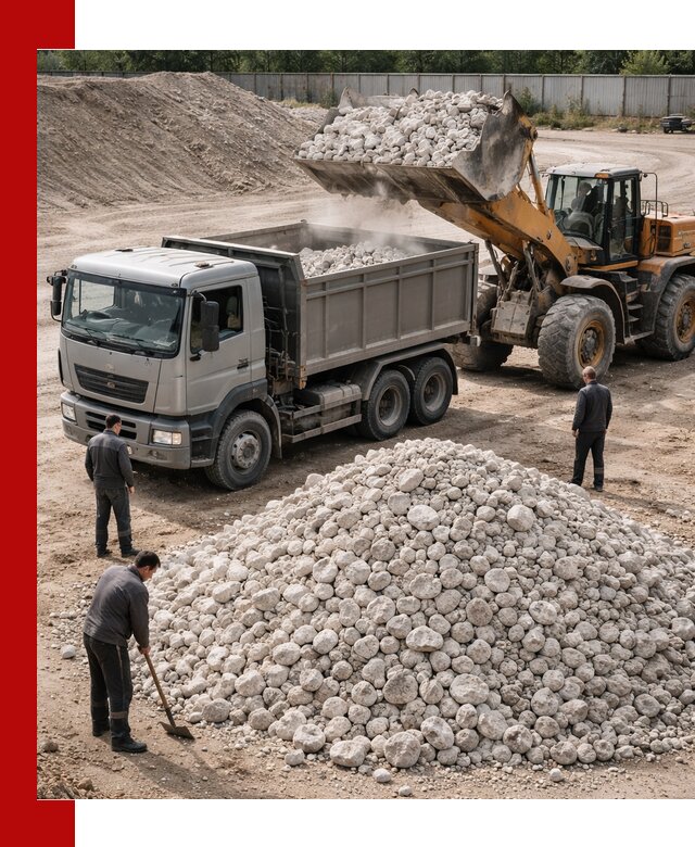 Известняковый щебень фракция 70–150 с доставкой в Иркутске