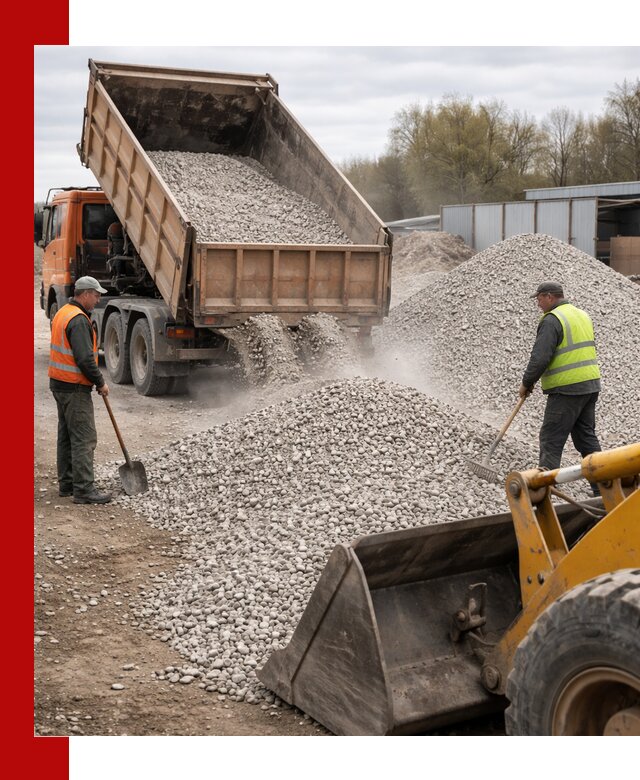 Доломитовый щебень фракции 5-20 с доставкой в Иркутске