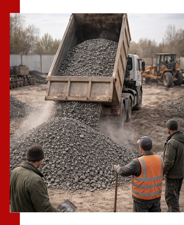 Доставка шлакового щебня в удобные сроки по выгодной цене в Иркутске