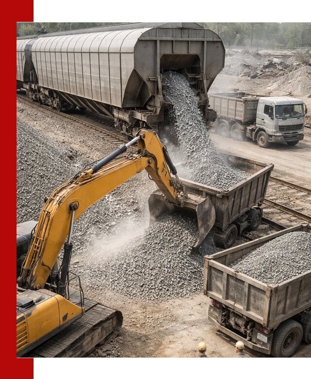 Доставка железнодорожного щебня в Иркутске крупными партиями быстрого отгруза