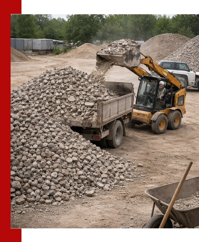 Доставка вторичного щебня в Иркутске для строительных работ
