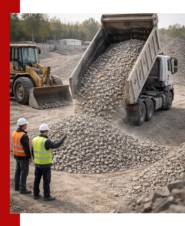 Вторичный щебень фракция 40–70 доставка в Иркутске