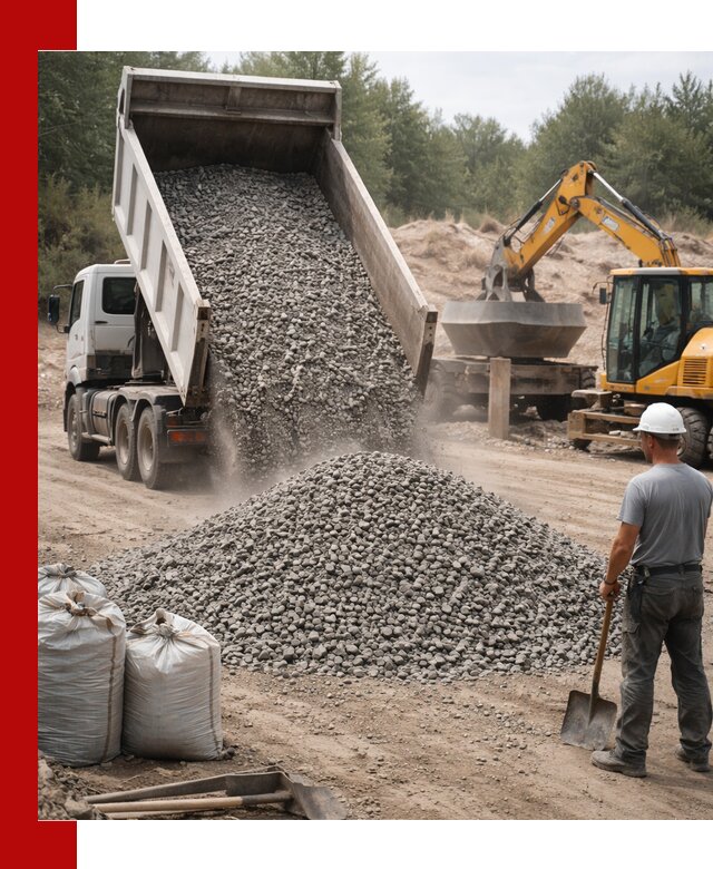 Доставка и продажа бетонного щебня в Иркутске