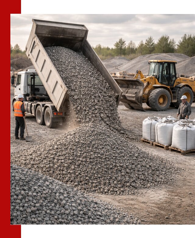Бетонный щебень фракция 5–20 с доставкой в Иркутске