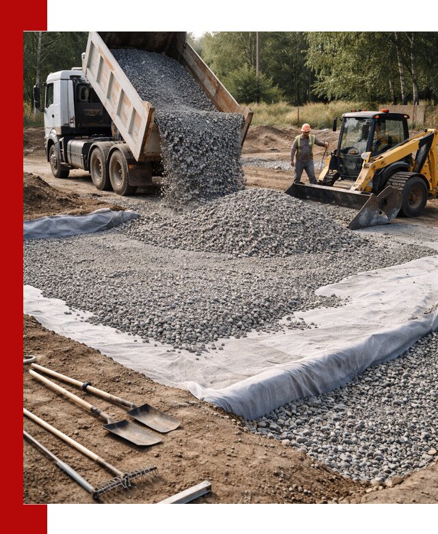 Щебень для фундамента с доставкой в Иркутске