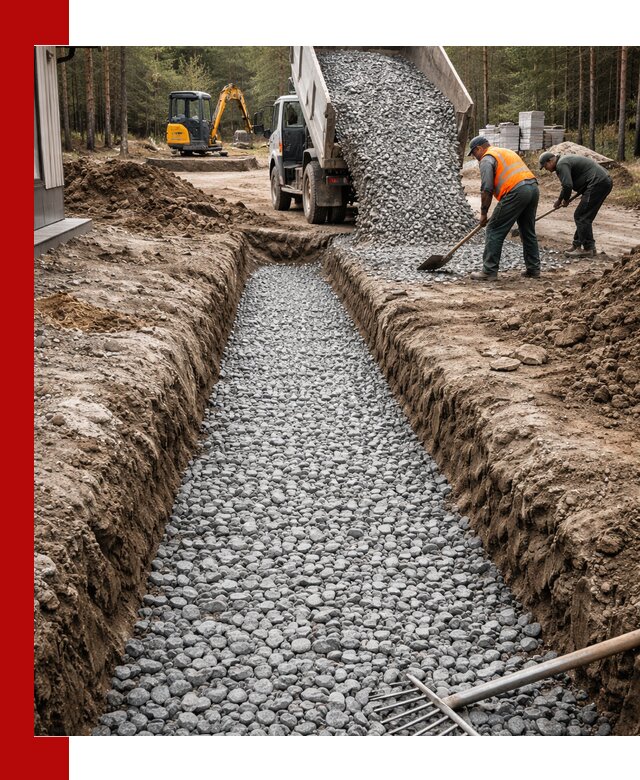 Щебень для дренажа с доставкой в Иркутске высокого качества