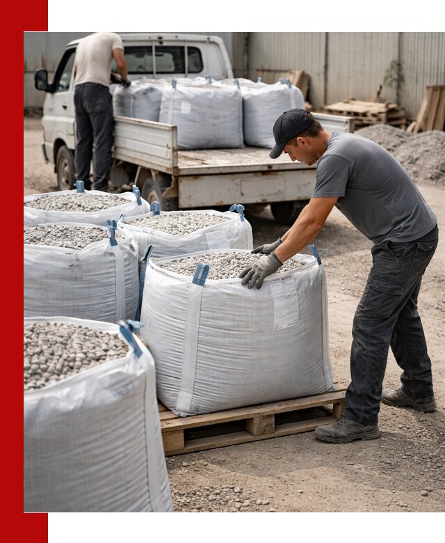 Доставка щебня в мешках по выгодным ценам в Иркутске