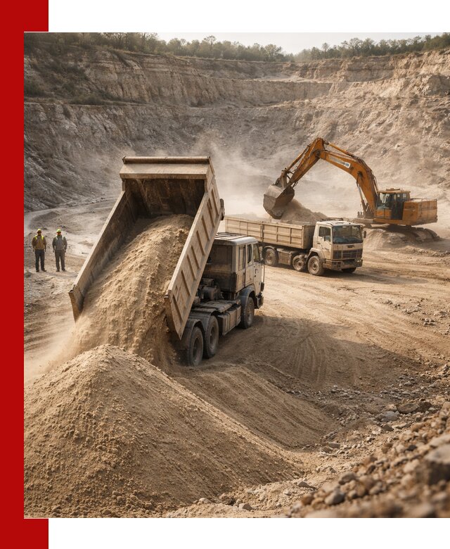 Карьерный песок навалом с доставкой в Иркутске