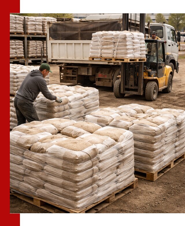 Карьерный песок в мешках с доставкой в Иркутске