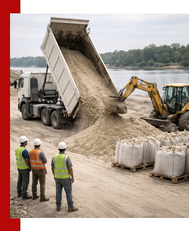 Доставка речного песка в Иркутске самосвалами и погрузкой