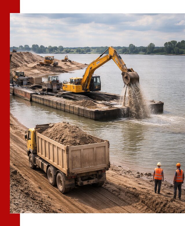 Намывной песок с доставкой в Иркутске оптом и в розницу