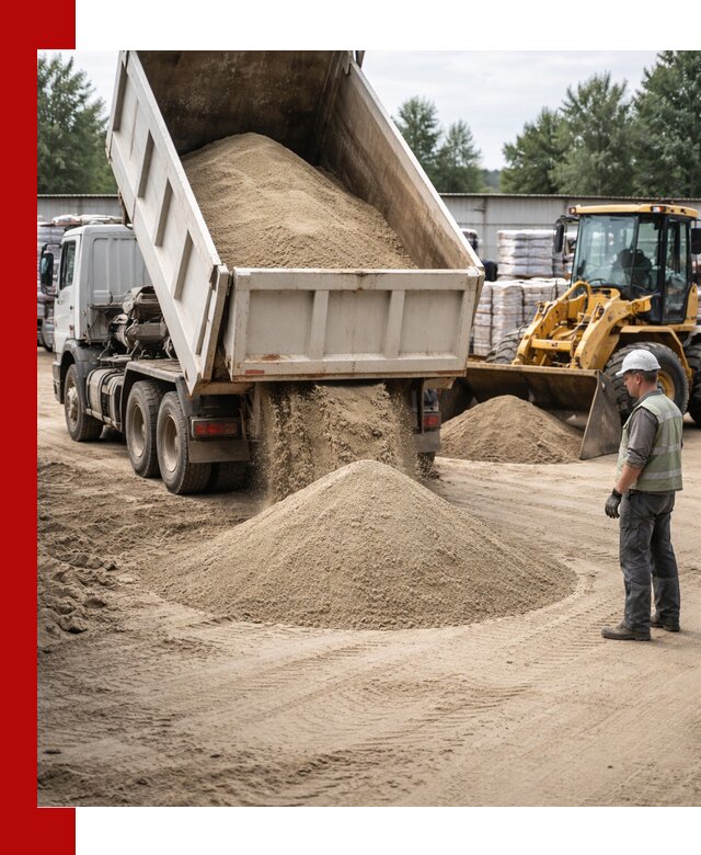 Поставка и доставка песка для бетона в Иркутске