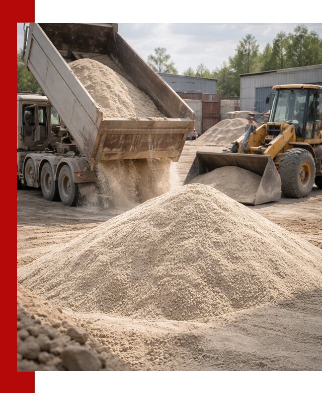 Кварцевый песок с доставкой в Иркутске для строительных работ