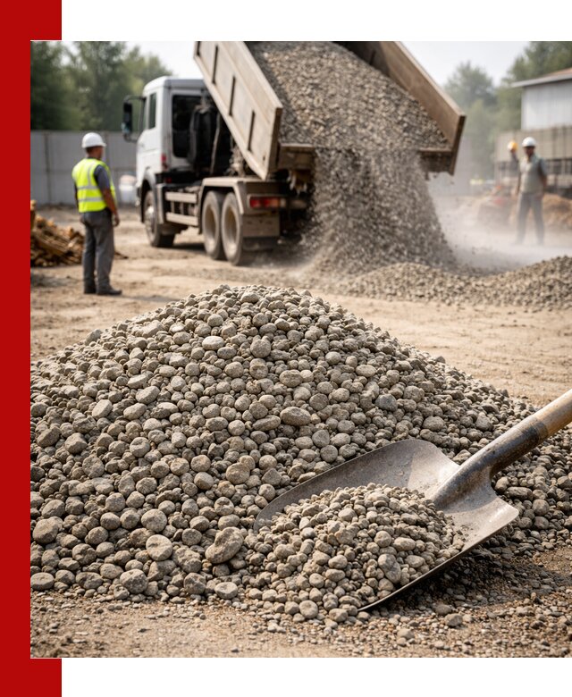 Доставка гравия фракции 20-40 в Иркутске с самосвалами