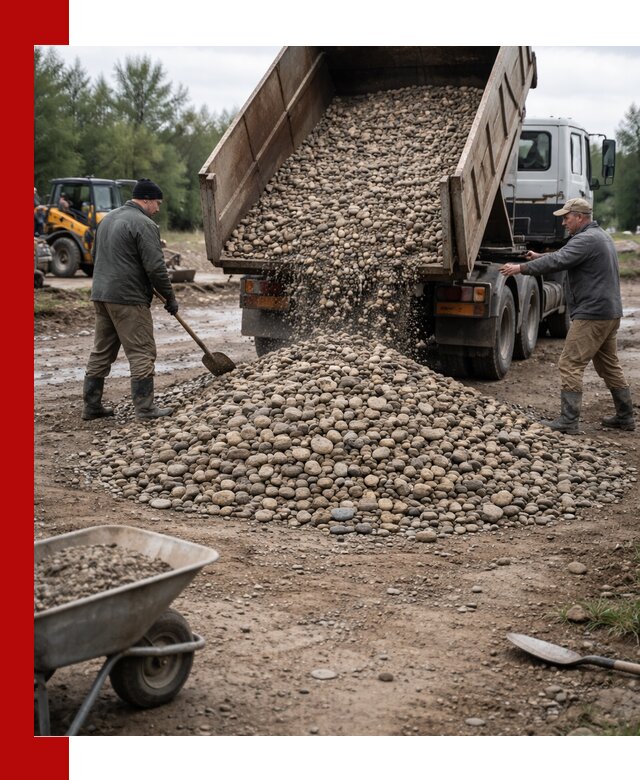 Доставка гальки речной оптом и в розницу в Иркутске