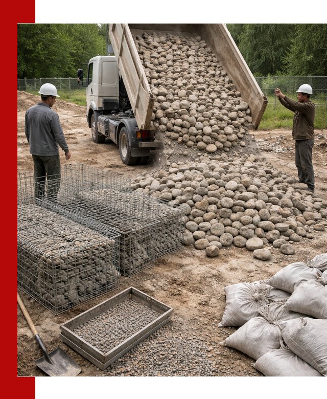 Камень для габионов фракция 70–151 в Иркутске