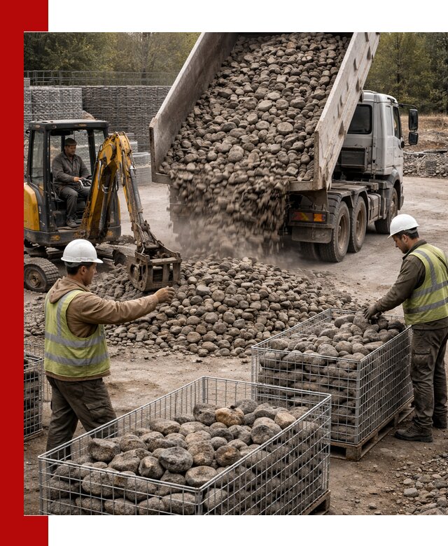 Камень для габионов фракция 100–201 в Иркутске