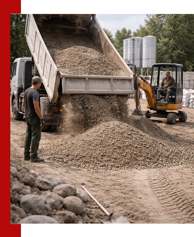 Доставка ПГС С3 в Иркутске самосвалами и миксерами
