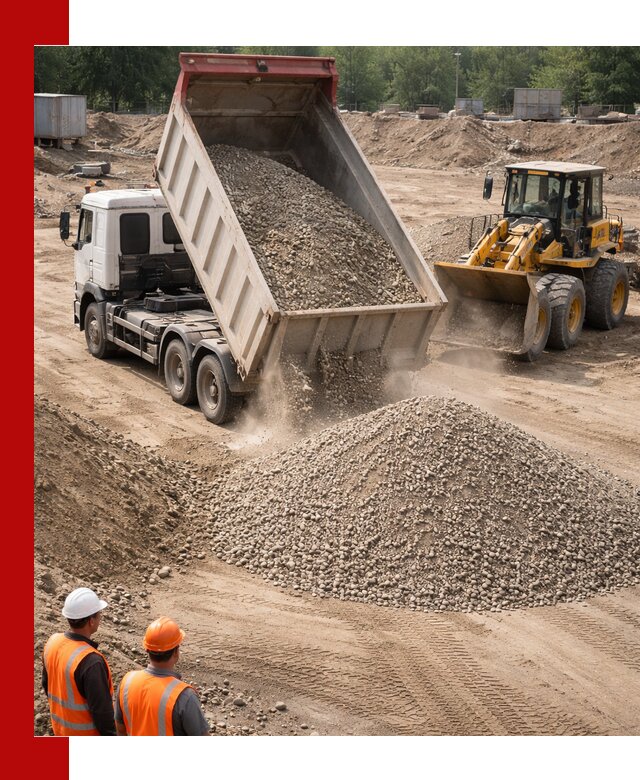 Щебень с песком (ЩГПС С2) с доставкой в Иркутске