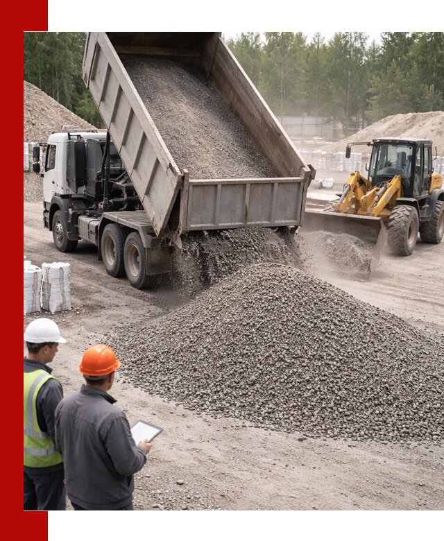 Доставка и продажа гранитного отсева 0-10 в Иркутске