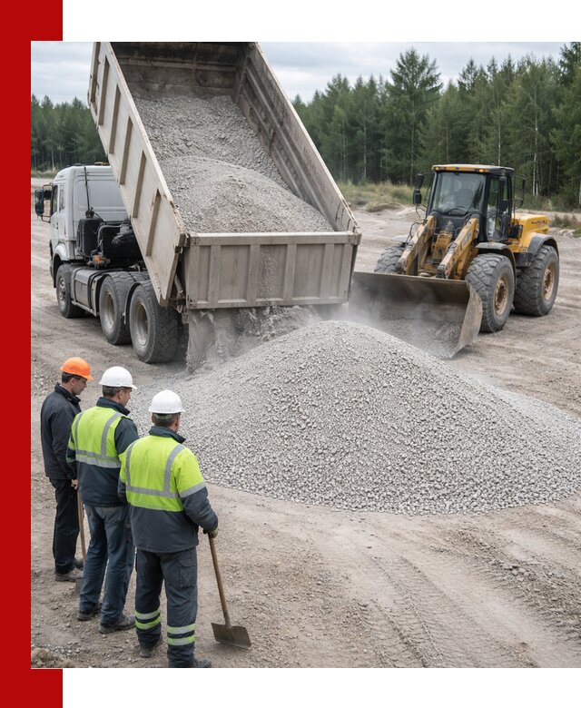 Известняковый отсев 0-5 доставка в Иркутске быстро и выгодно