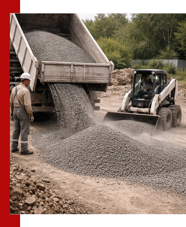 Доставка гравийного отсева 0-5 в Иркутске оптом и в розницу