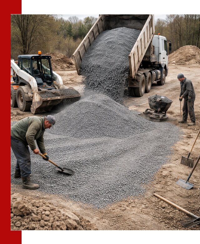 Отсев для подсыпки в Иркутске — доставка и подсыпка на участок