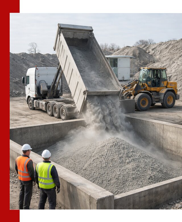 Доставка цемента навалом в Иркутске крупными партиями