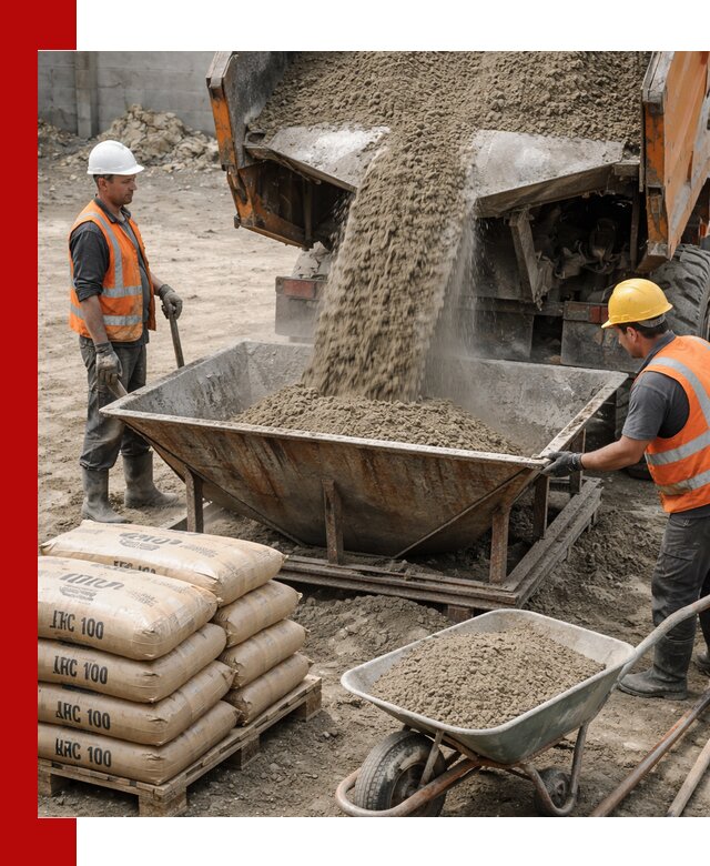 Доставка цементно-песчаной смеси М100 в Иркутске