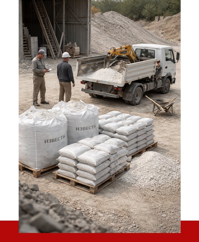 Известь строительная в Иркутске с доставкой от 4376 р. | ПРОНЕРУДРкт