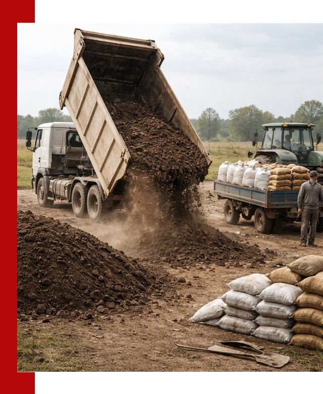 Доставка грунта и удобрений оптом в Иркутске для сельхоз и строительства