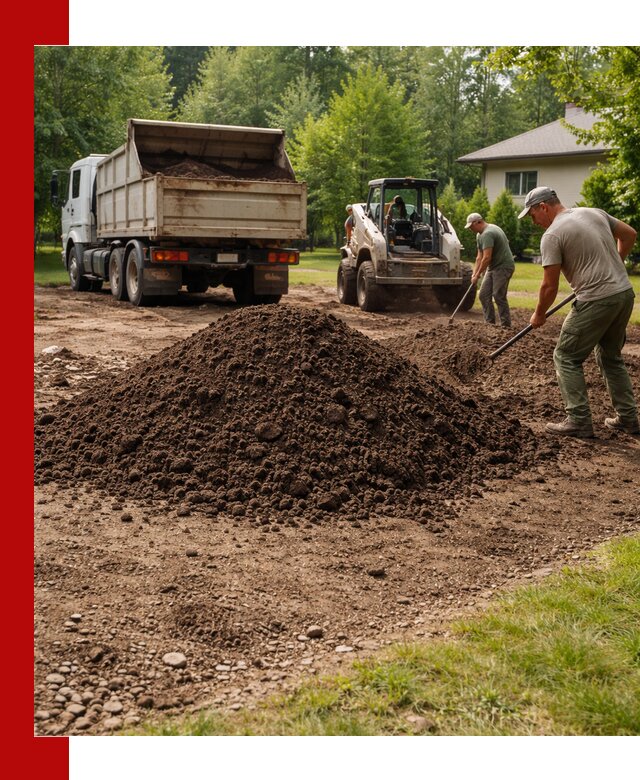 Доставка и укладка грунта для газона в Иркутске