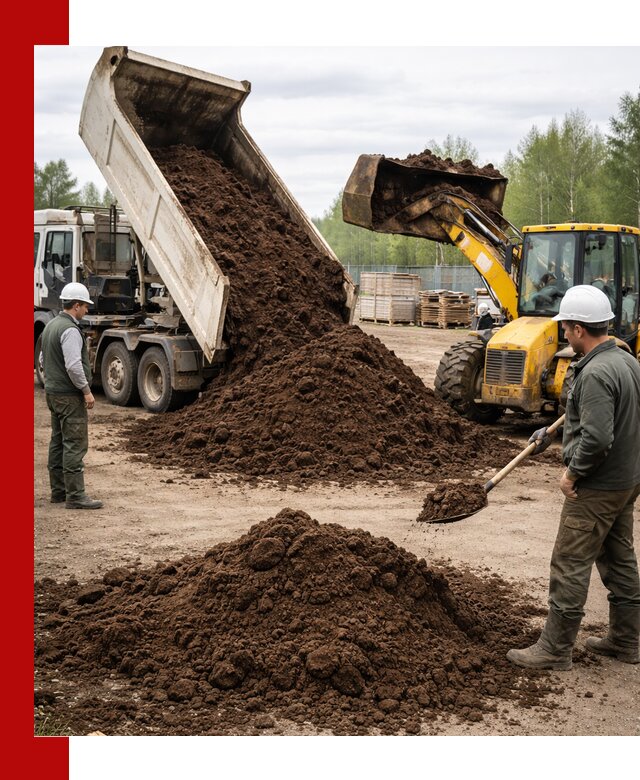 Доставка торфа оптом и в мешках в Иркутске