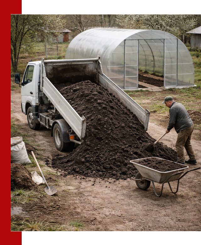 Чернозем для теплицы с доставкой в Иркутске