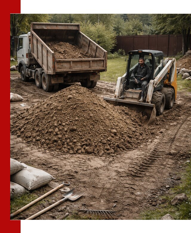 Суглинок для планировки участков в Иркутске с доставкой и выгрузкой