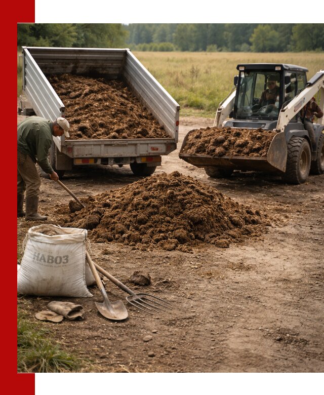 Доставка конского навоза в Иркутске с разгрузкой и доставкой на объект