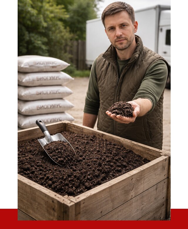 Купить биогумус в Иркутске с доставкой от 8856 р. за куб | ПРОНЕРУДРкт