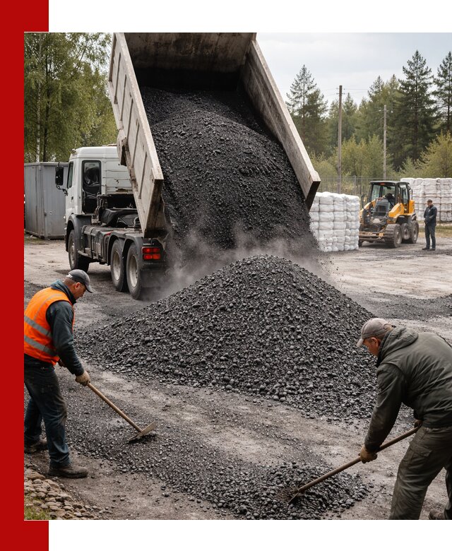Доставка и продажа асфальтного гранулята в Иркутске