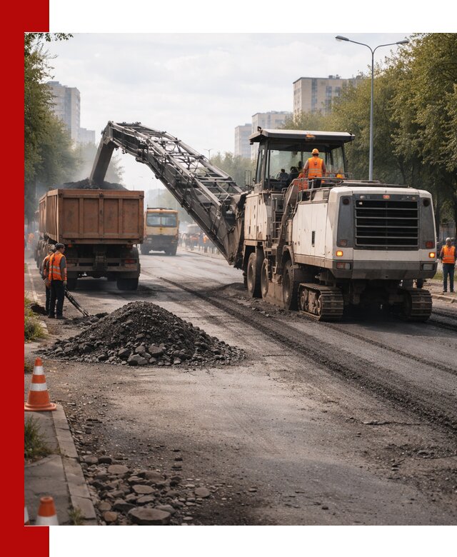 Фрезерованный асфальт в Иркутске — удаление и вывоз старого покрытия