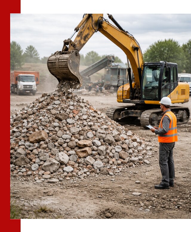 Доставка и вывоз строительного боя в Иркутске