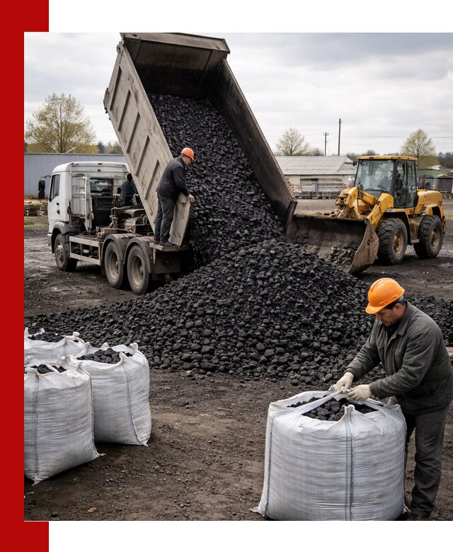 Доставка каменного угля в Иркутске оптом и в розницу