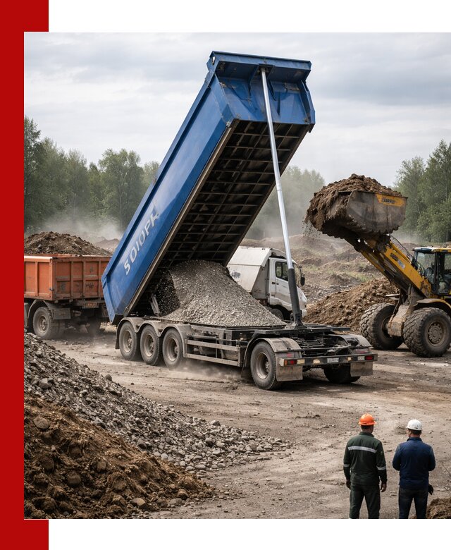 Аренда тонар 40 тонн в Иркутске с доставкой материалов