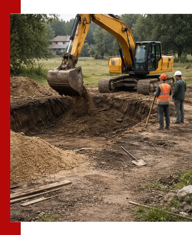 Рытье котлована под фундамент в Иркутске (быстро и недорого)